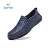 Lässige Slip-On-Lederschuhe mit weicher Sohle für Herren W122